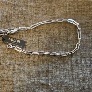 Milor Silver Link Necklace